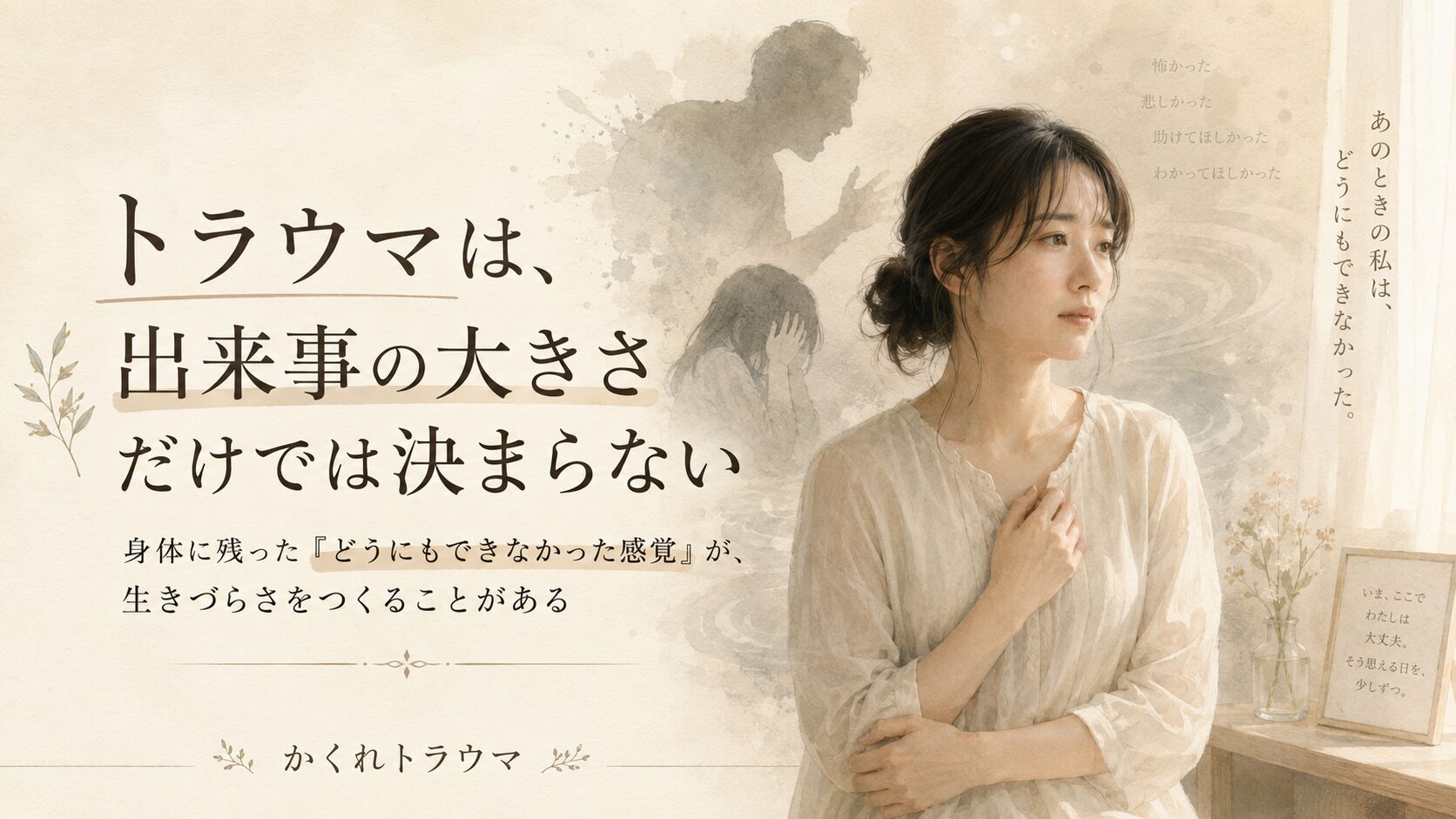 トラウマは出来事の大きさでは決まらない