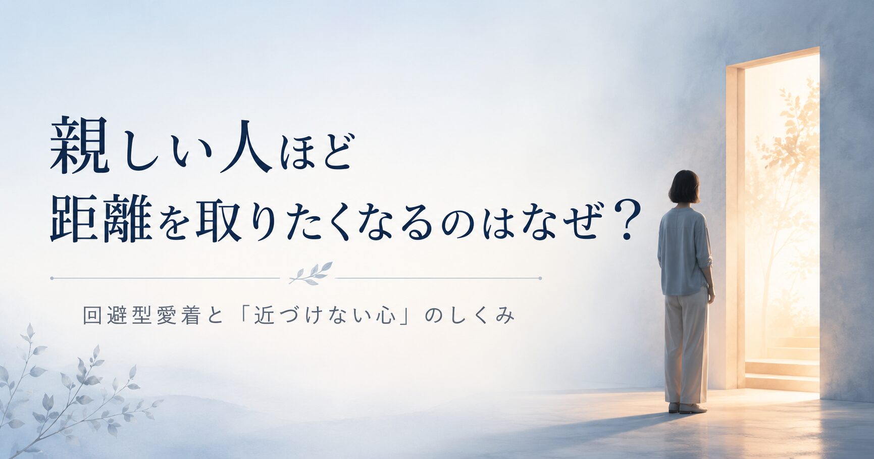 親しい人ほど距離を取りたくなる